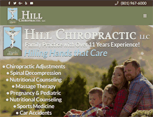 Tablet Screenshot of hill-chiropractic.com